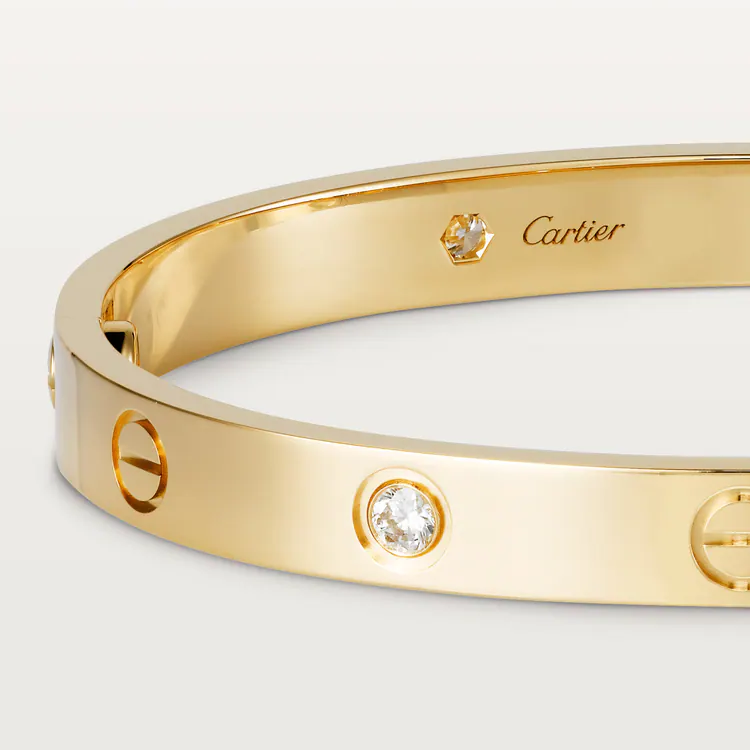3‑Piece Carthttier Stack –Panthère, Yellow Gold, Diamonds