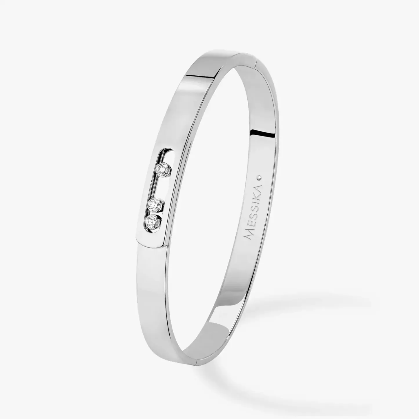 Move Noa Bangle White Gold Diamond Bracelet