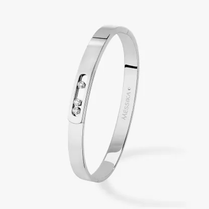 Move Noa Bangle White Gold Diamond Bracelet