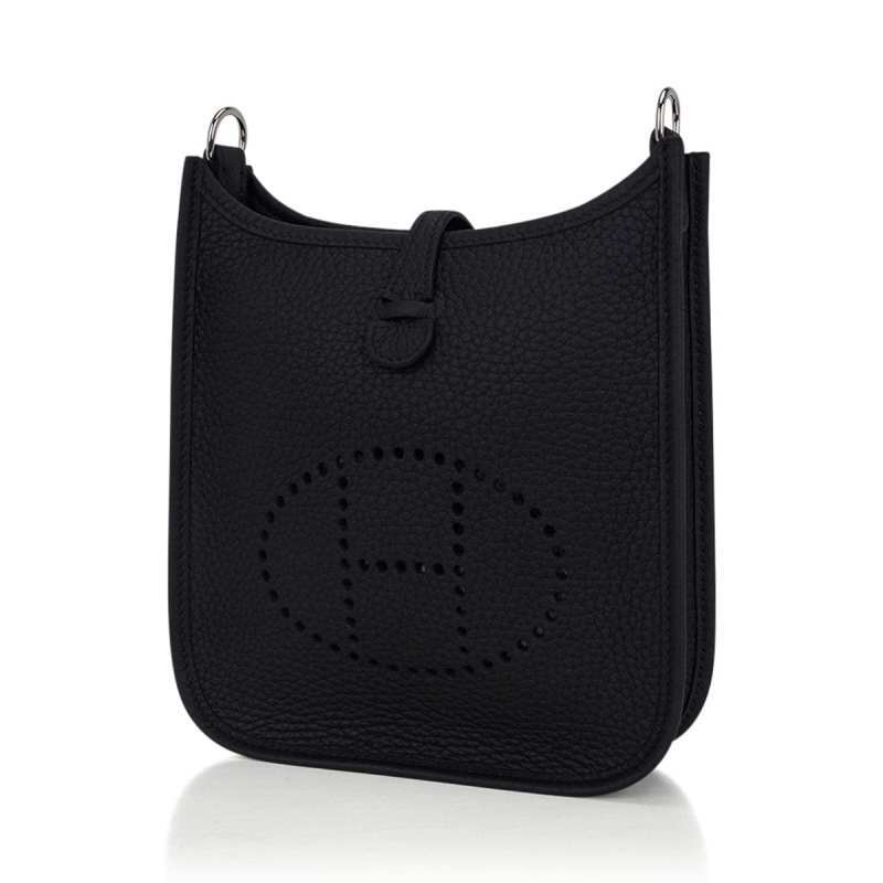 Mini Evelyne TPM Bag Black Clemence Leather with Palladium Hardware