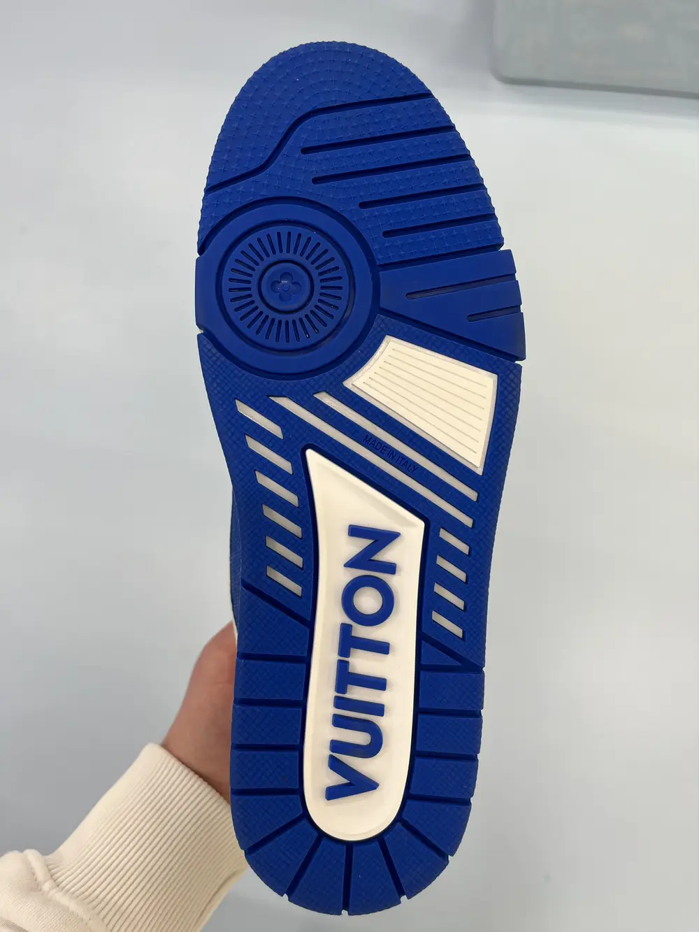 Lothtuis Vuithttton Men's Trainer Sneaker #54 Signature Blue White