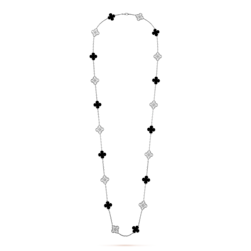Vintage Alhambra long necklace, 20 motifs