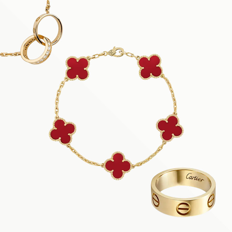 3‑Piece Set Yellow Gold Jewelry & Diamonds