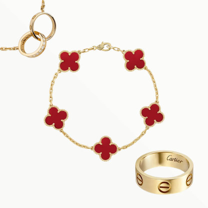 3‑Piece Set Yellow Gold Jewelry & Diamonds