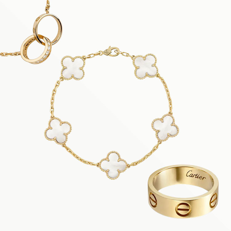 3‑Piece Set Yellow Gold Jewelry & Diamonds