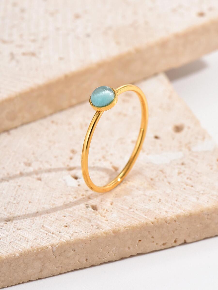 A Simple And Elegant Blue Moonstone Ring