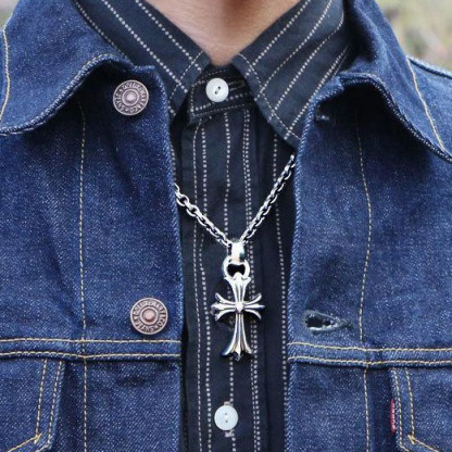 SMALL CROSS PENDANT WITH BAIL