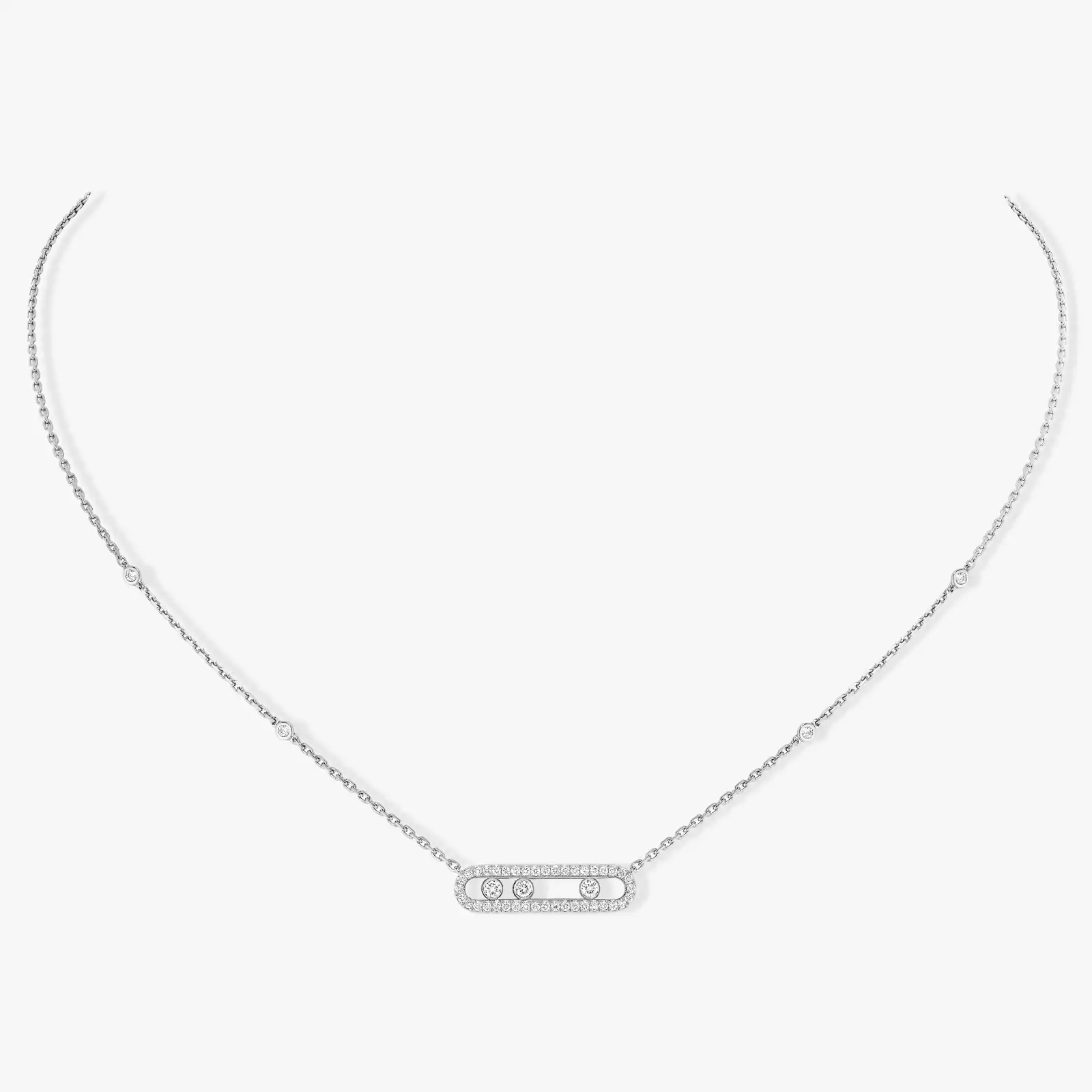 Baby Move Pavé White Gold Diamond Necklace