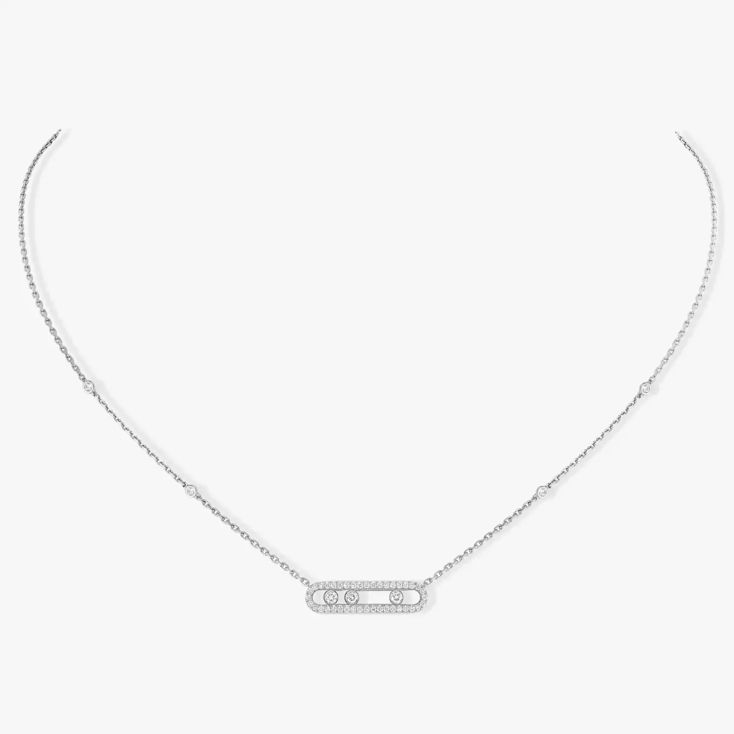 Baby Move Pavé White Gold Diamond Necklace