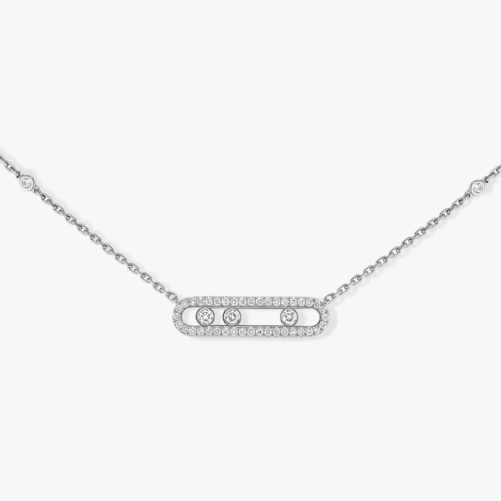 Baby Move Pavé White Gold Diamond Necklace