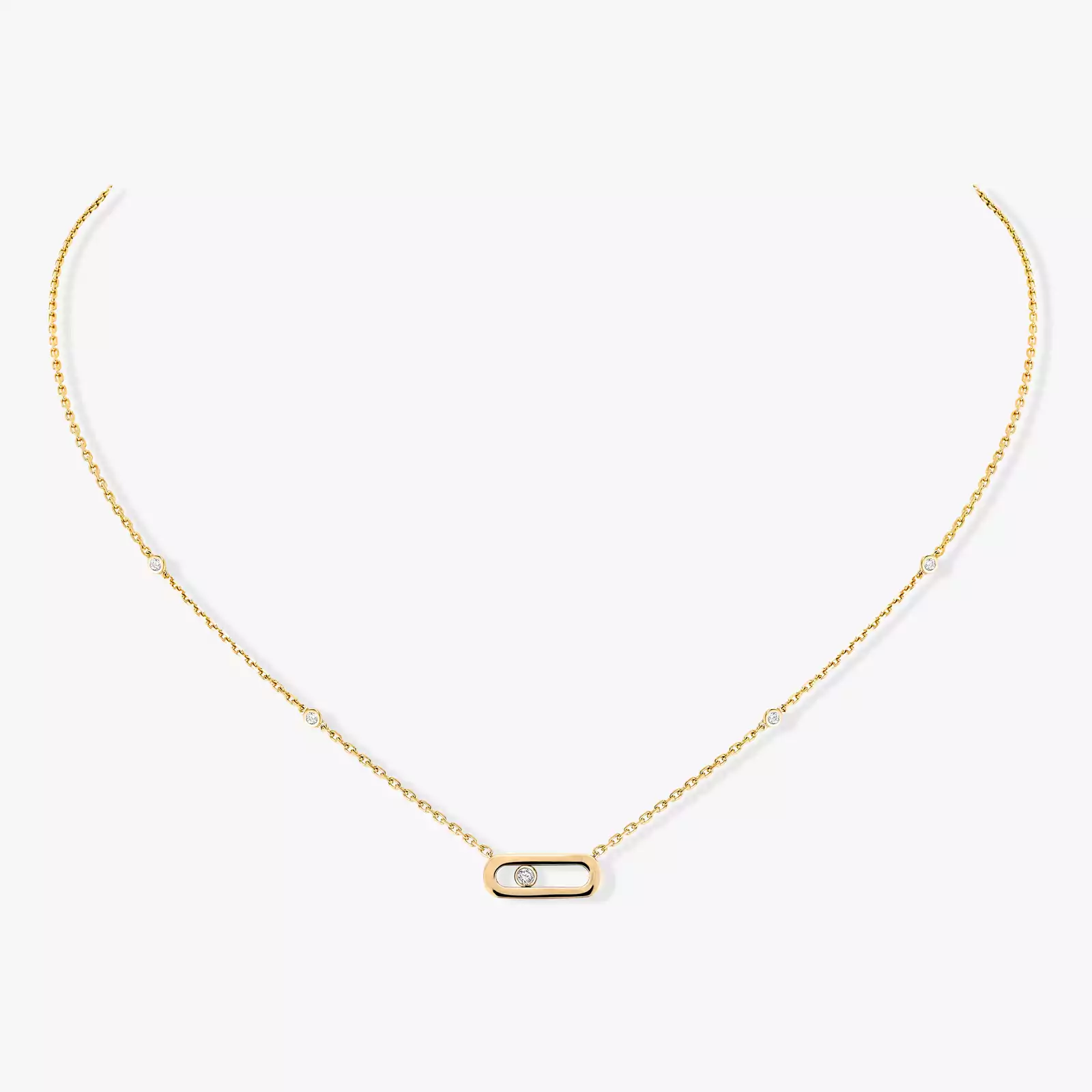 Gold Move Uno Yellow Gold Diamond Necklace