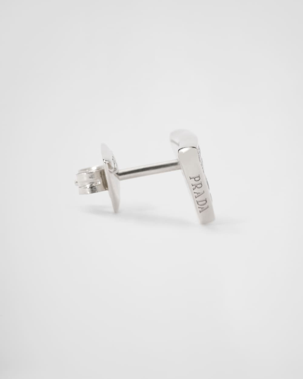 Eternal Gold single earring in white gold with diamonds