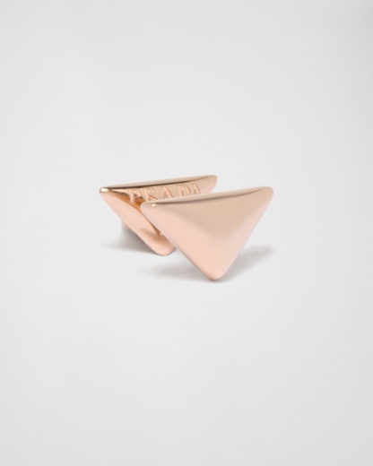 Eternal Gold nano triangle mono earring in pink gold