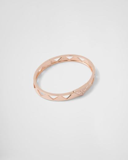 Eternal Gold cut-out bangle bracelet in pink gold