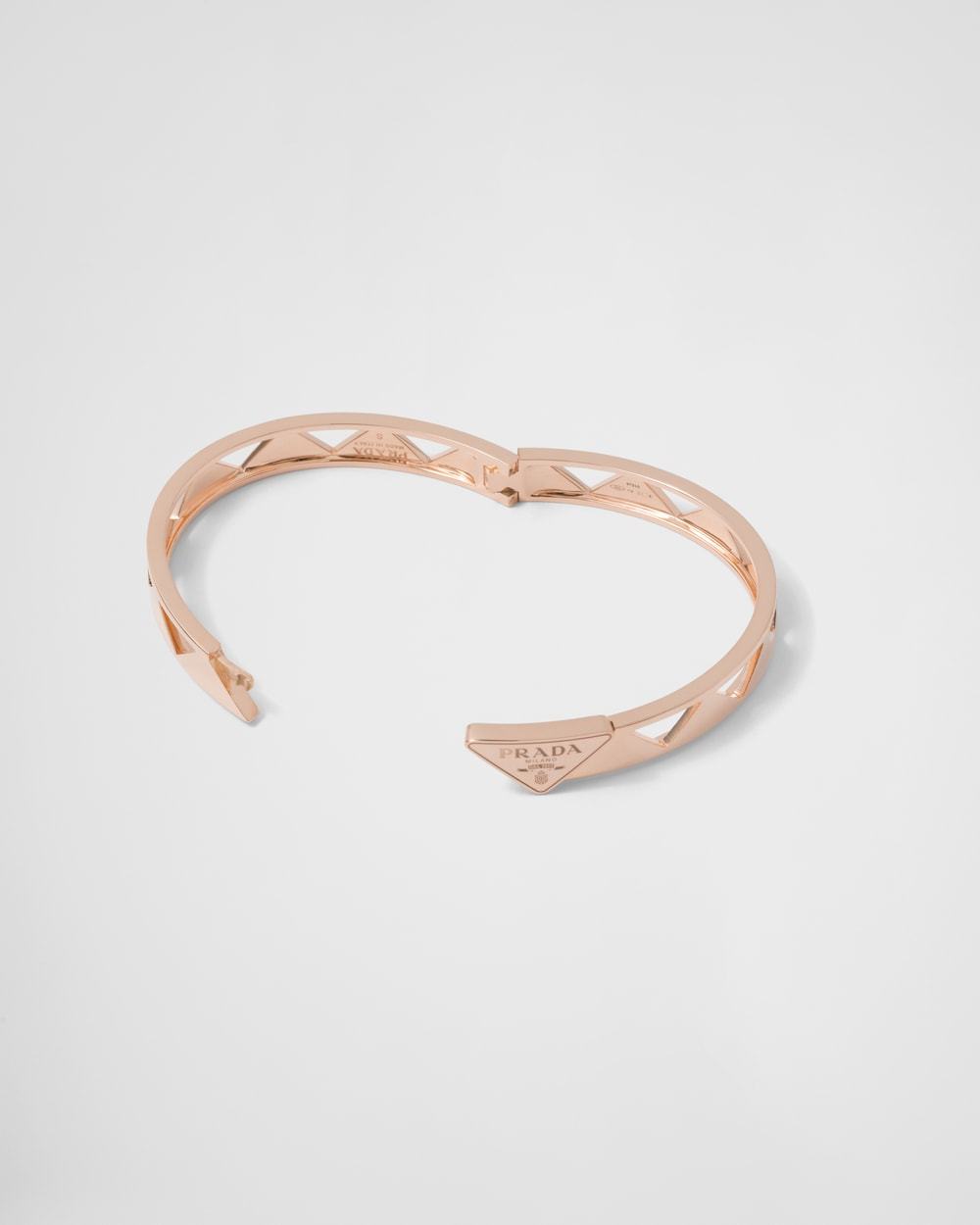 Eternal Gold cut-out bangle bracelet in pink gold
