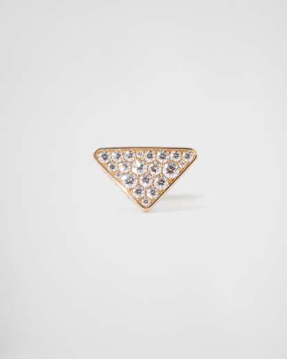 Eternal Gold single earring in yellow gold with diamonds