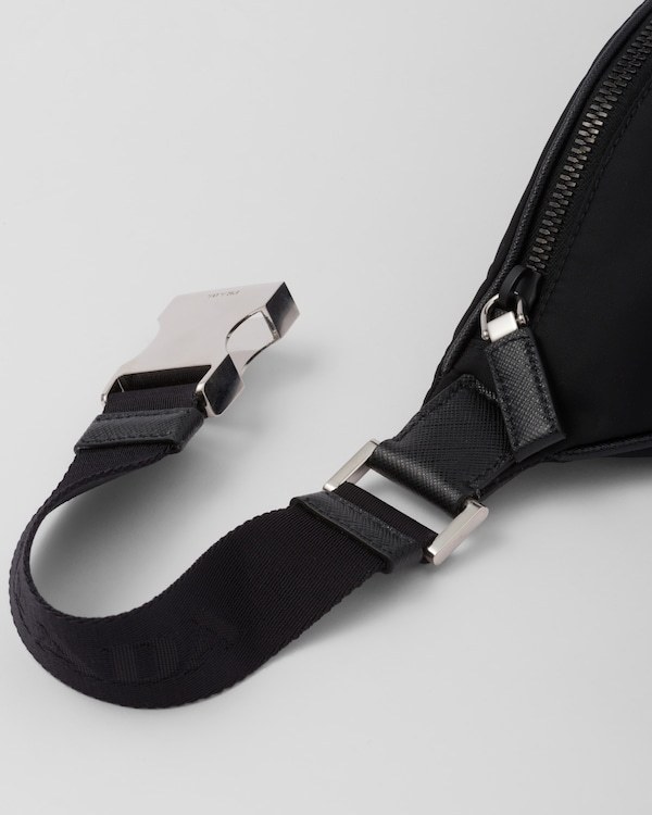 Re-Nylon and Saffiano leather belt bag