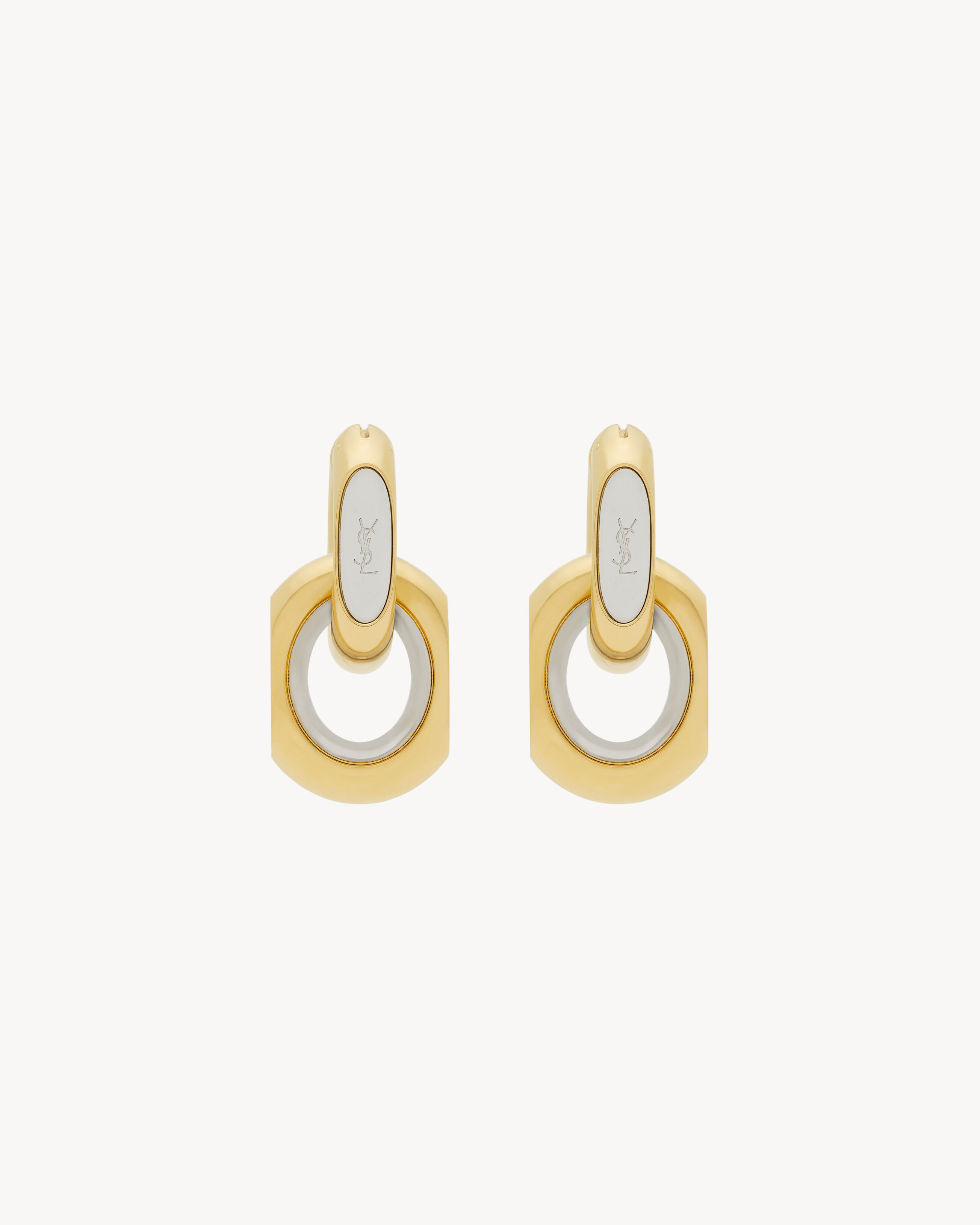 CASSANDRE duo link earrings in metal