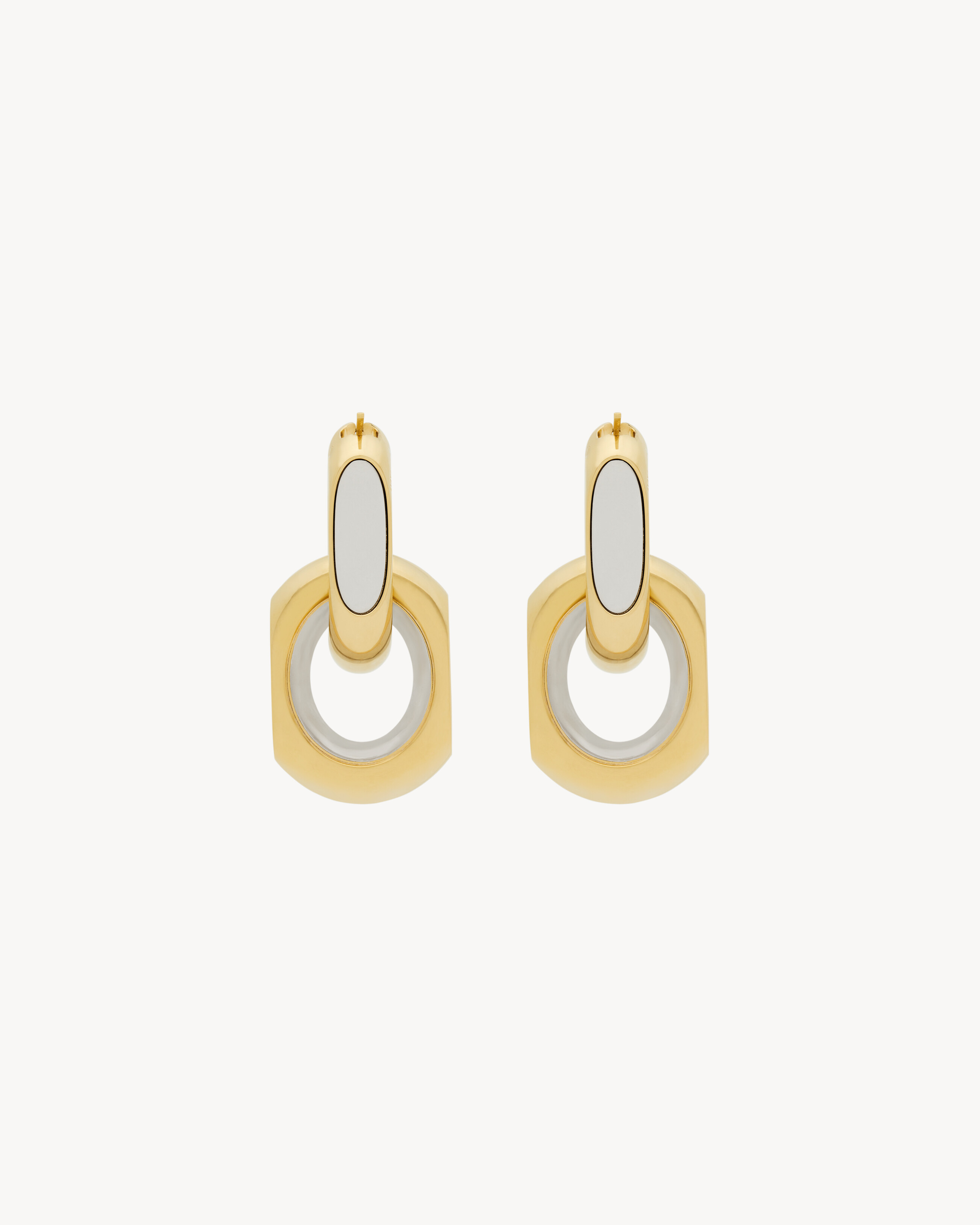 CASSANDRE duo link earrings in metal