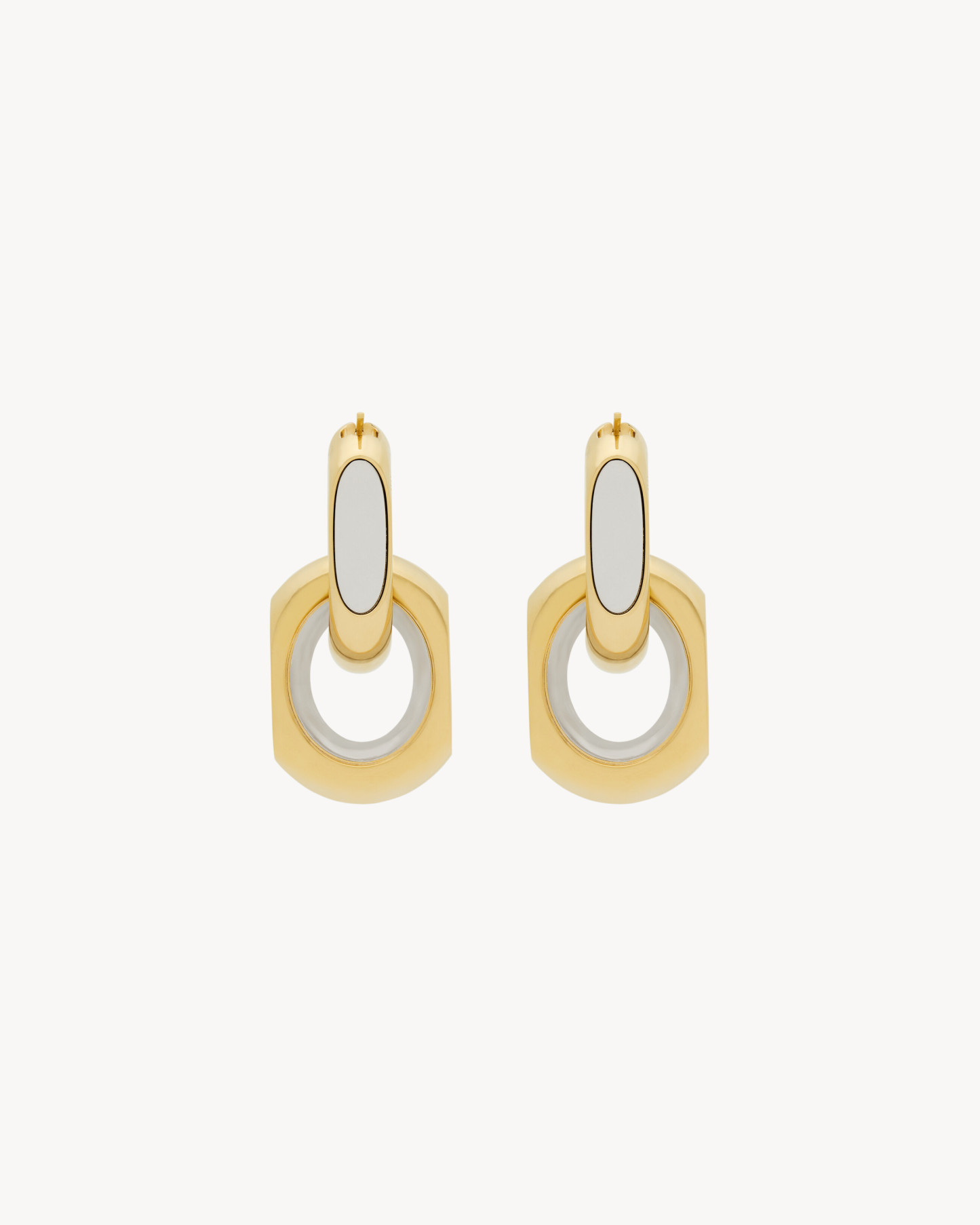 CASSANDRE duo link earrings in metal