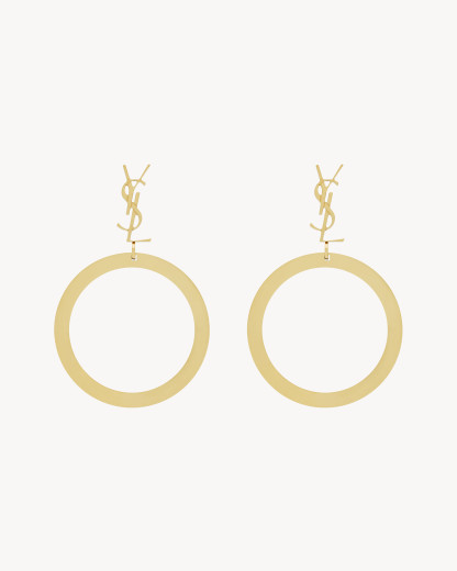 CASSANDRE pendant hoop earrings in metal