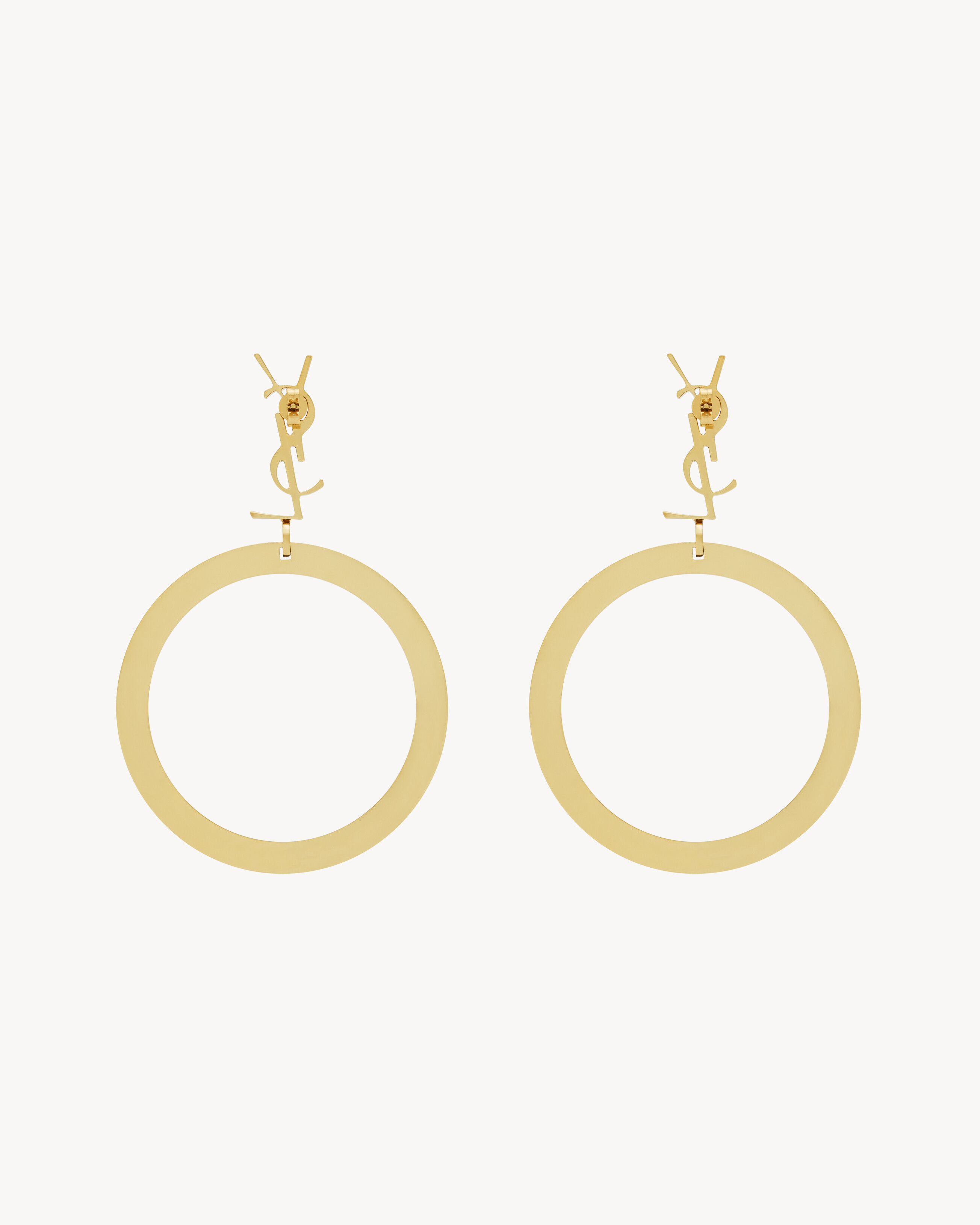 CASSANDRE pendant hoop earrings in metal