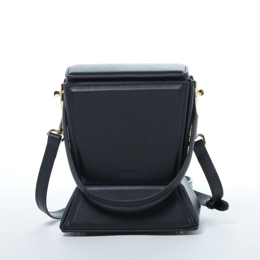 Leather Bucket Bag Black