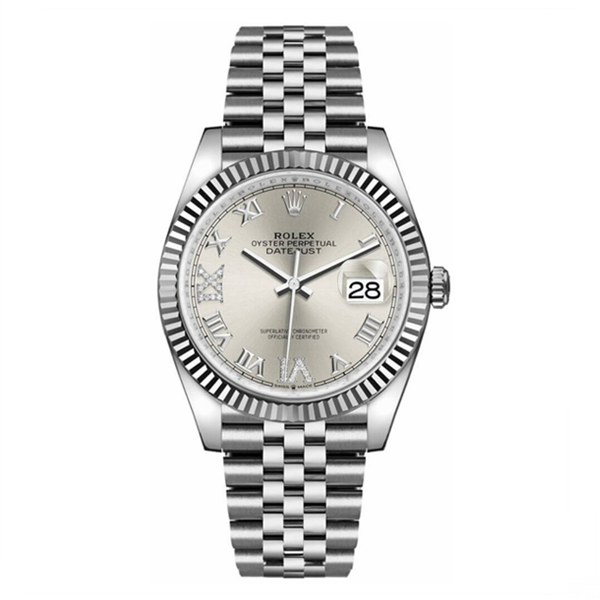 Datejust 36 Silver Dial Oyster Bracelet Men's Watch 126234-0030