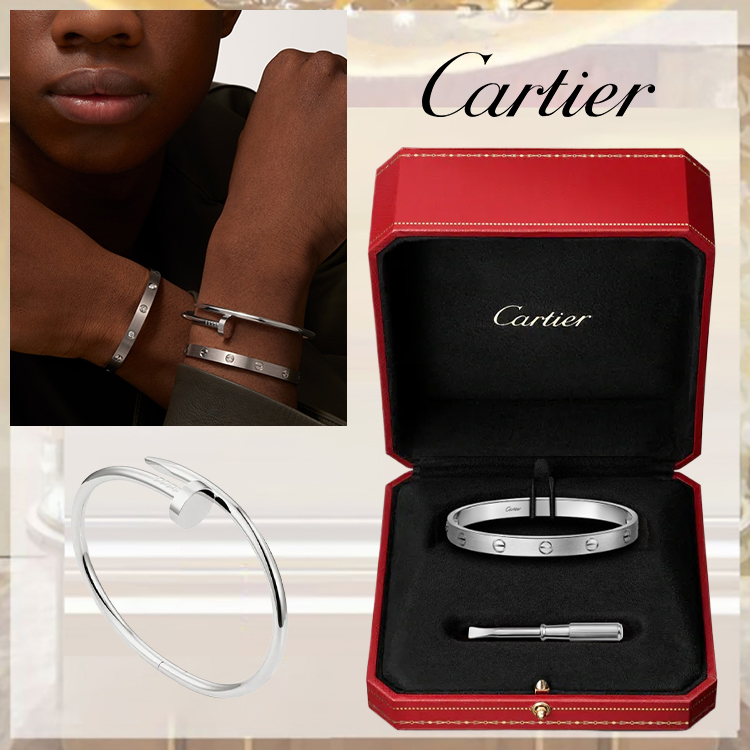 LOVE BRACELET, CLASSIC MODEL, BRUSHED & JUSTE UN CLOU BRACELET, SMALL MODEL