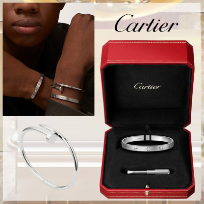 LOVE BRACELET, CLASSIC MODEL, BRUSHED & JUSTE UN CLOU BRACELET, SMALL MODEL