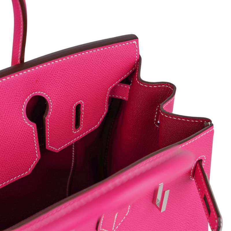 Birkin 30 Bag Rose Tyrien Candy Epsom Limited Edition Palladium