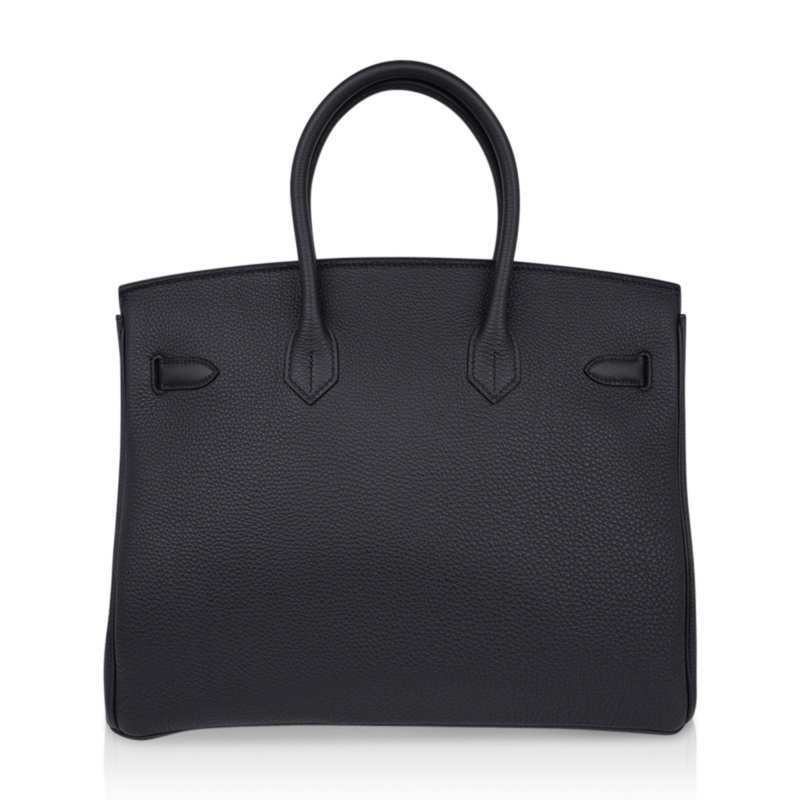 Limited Edition Birkin 35 Bag Plomb (Off Black) Togo Leather with Gold Hardware