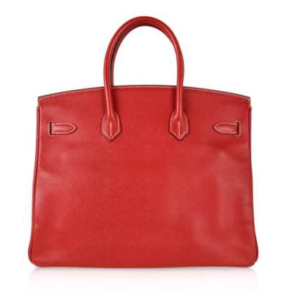 Birkin 35 Bag Rouge Casaque Candy Limited Edition Epsom Gold