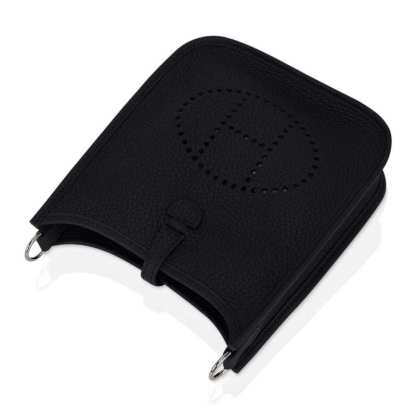 Mini Evelyne TPM Bag Black Clemence Leather with Palladium Hardware