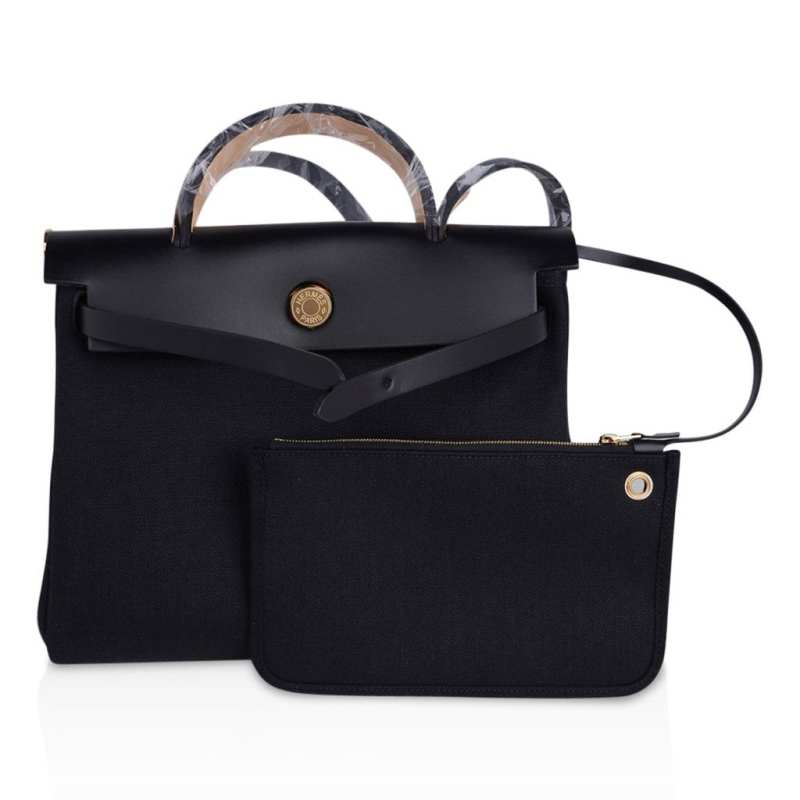 Herbag Zip Black on Black 31 Officier Canvas / Vache Hunter Leather