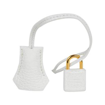 Kelly 28 Retourne Bag White Clemence Leather with Gold Hardware
