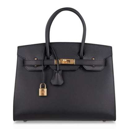 Birkin Sellier Limited Edition 30 Bag Black Veau Graine Monsieur Laiton