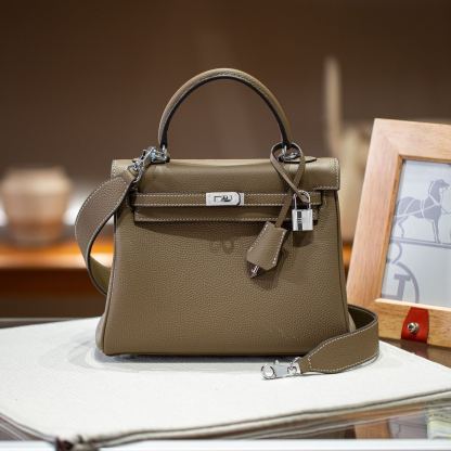 KELLY 25 FIRST LAYER TOGO COWHIDE GREY