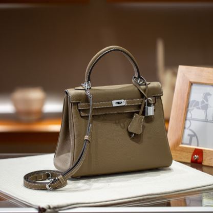 KELLY 25 FIRST LAYER TOGO COWHIDE GREY
