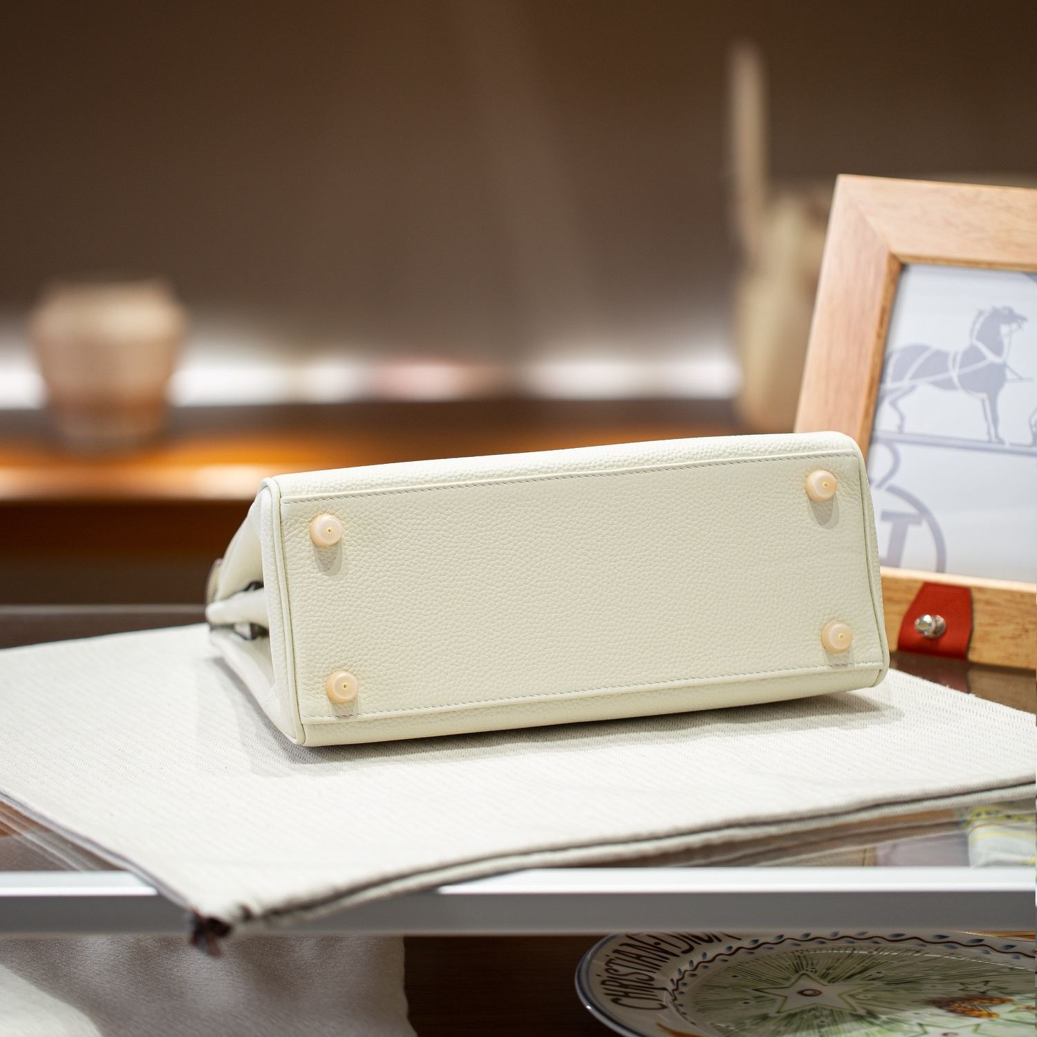 KELLY 28 FIRST LAYER TOGO COWHIDE WHITE