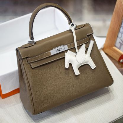KELLY 28 FIRST LAYER TOGO COWHIDE WHITE