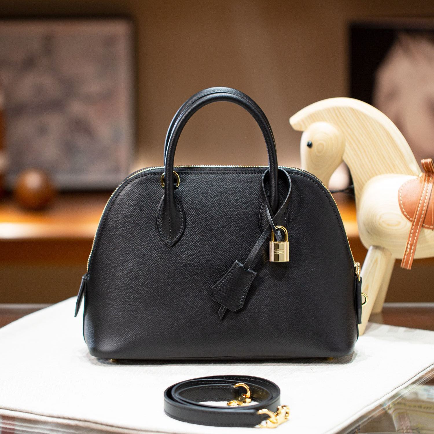 BOLIDE 25 FIRST LAYER EPSOM COWHIDE BLACK