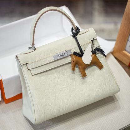KELLY 28 FIRST LAYER TOGO COWHIDE WHITE