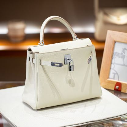 KELLY 28 FIRST LAYER TOGO COWHIDE WHITE