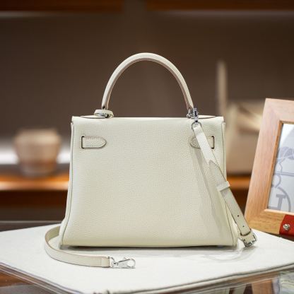 KELLY 28 FIRST LAYER TOGO COWHIDE WHITE