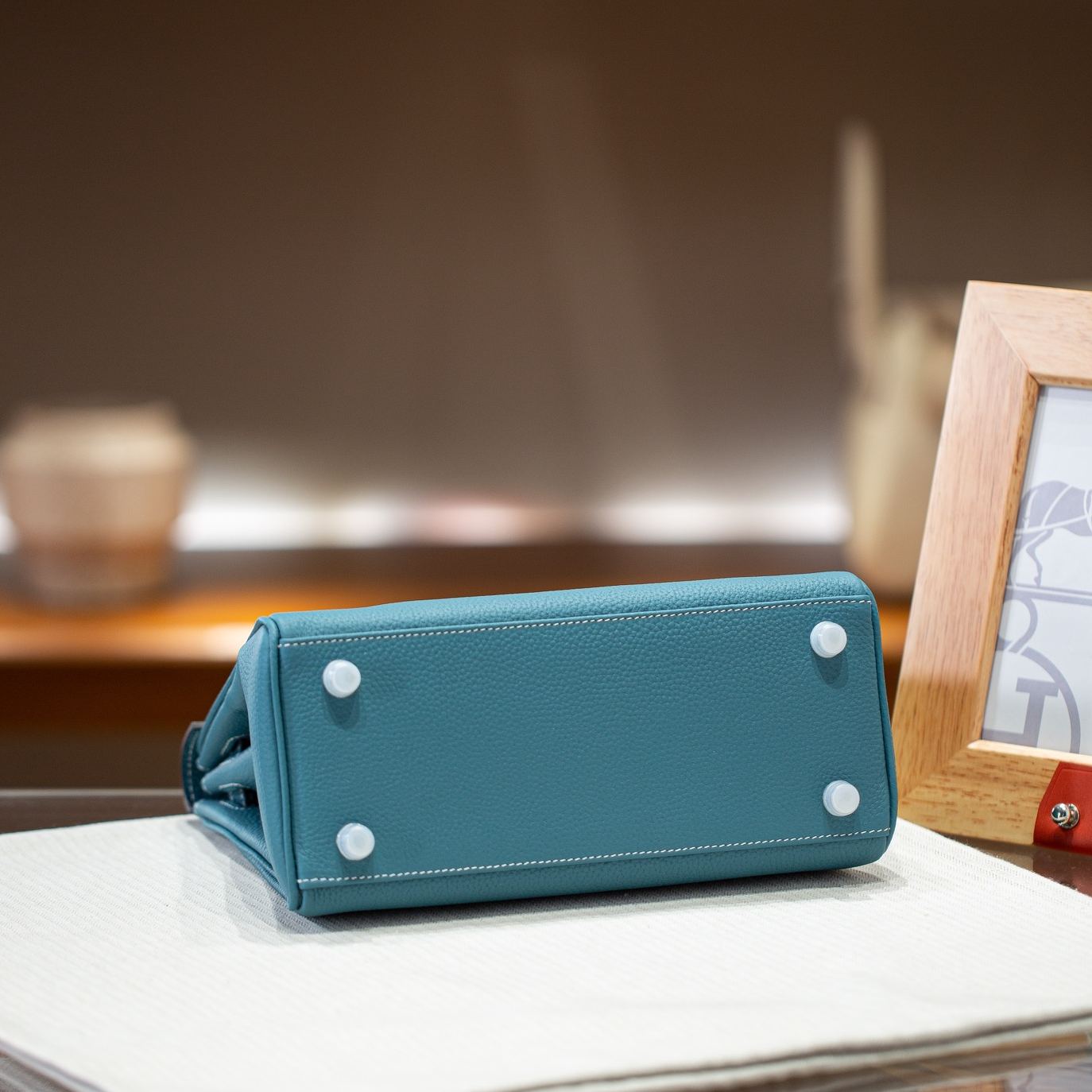 KELLY 25 FIRST LAYER TOGO COWHIDE BLUE