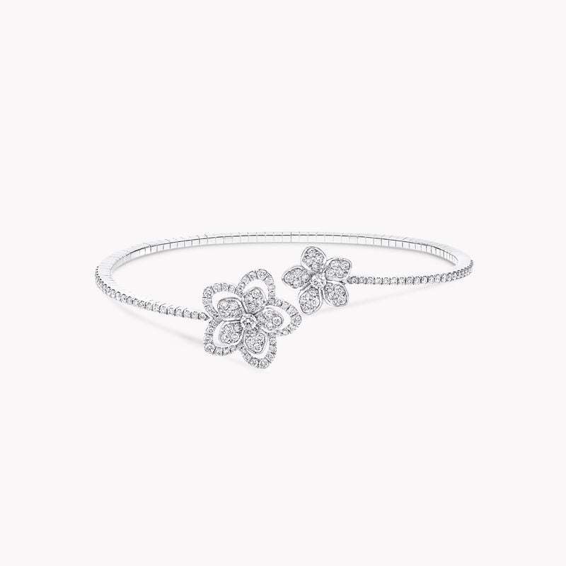 Wild Flower Twist Diamond Bangle