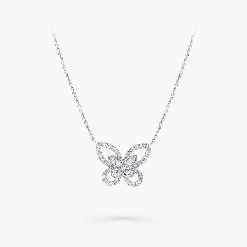 Butterfly Silhouette Diamond Mini Pendant