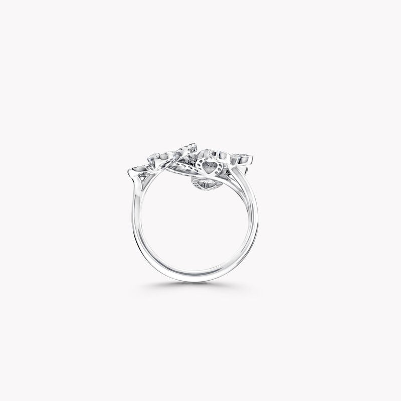 Triple Butterfly Silhouette Diamond Ring