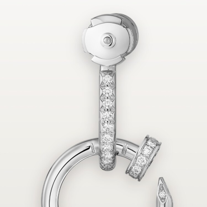 JUSTE UN CLOU EARRINGS, DOUBLE, PAVED